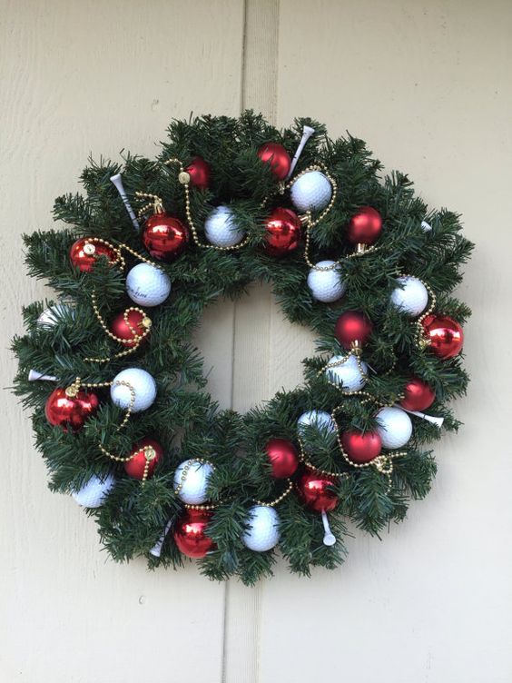 Golf Ball Christmas Wreath