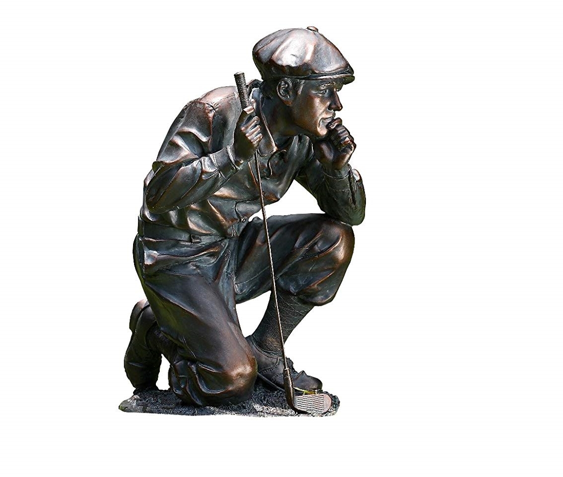 kneeling golf figure