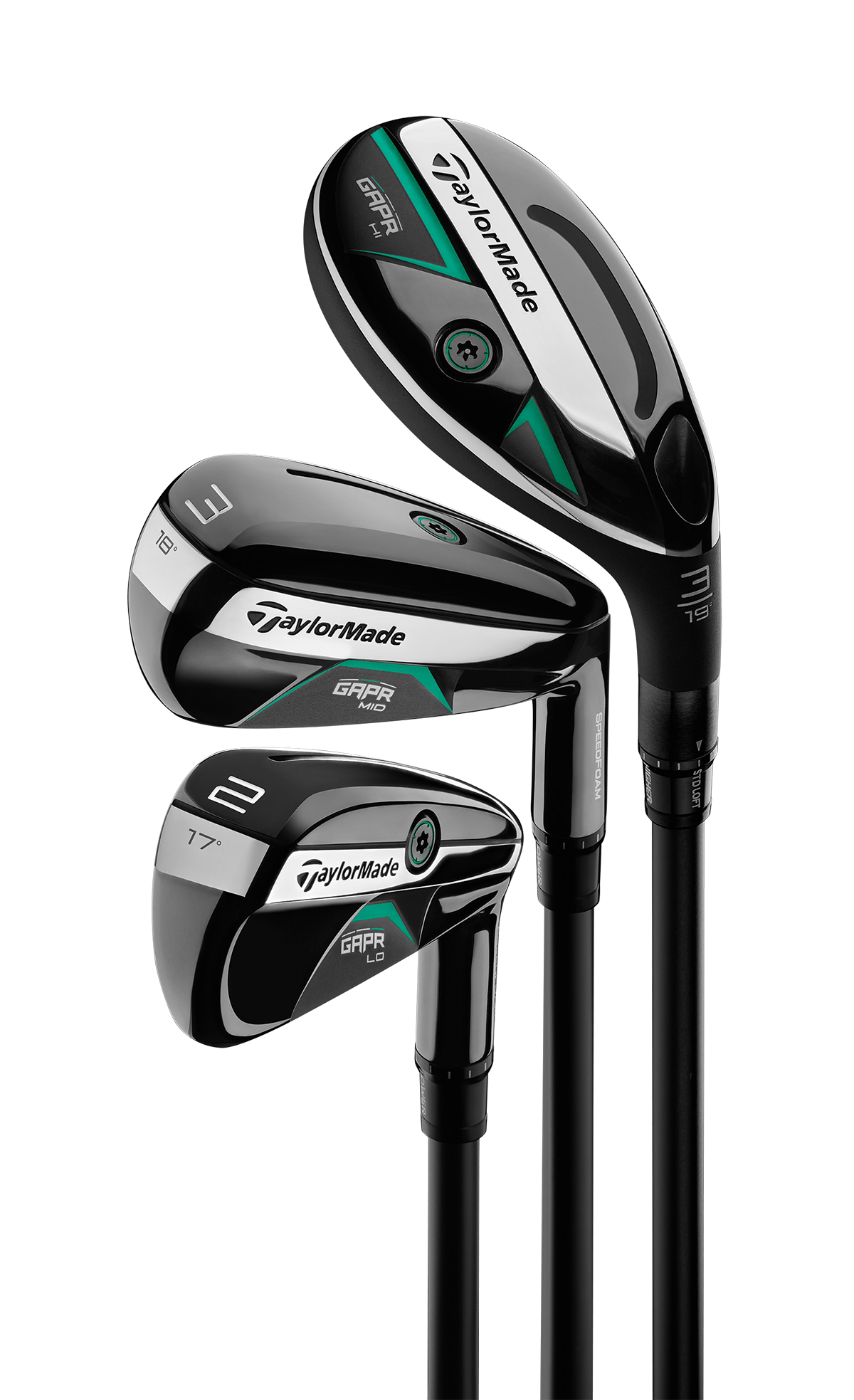 TaylorMade GAPR Hybrids - group of all three clubs