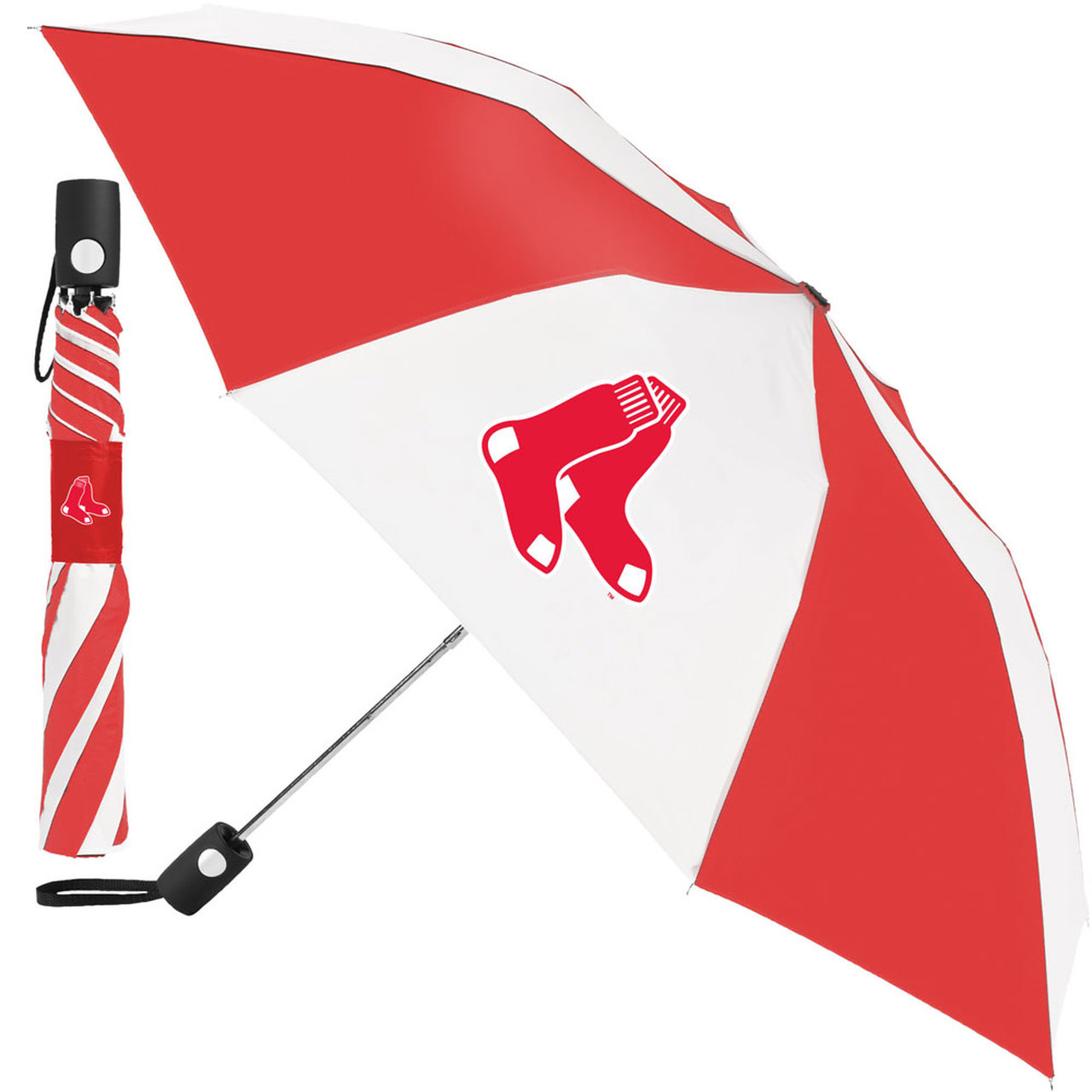 McArthur Sports- MLB Auto Fold Umbrella - Boston Red Sox