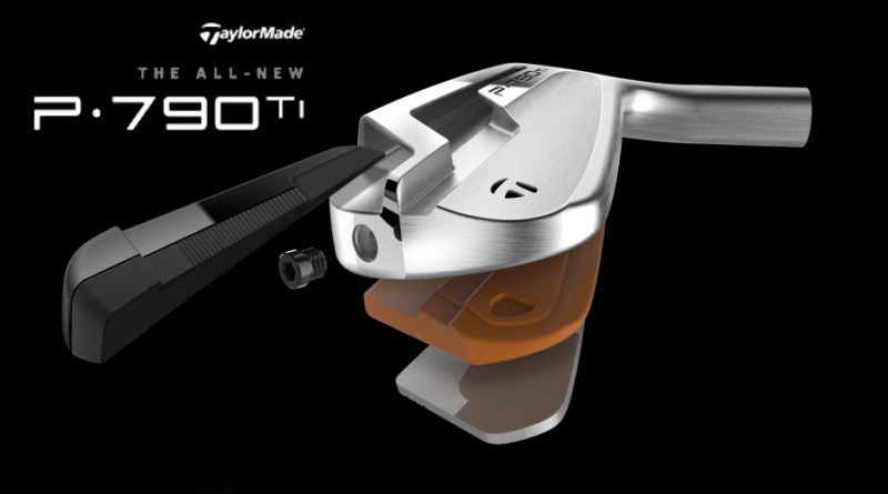 TaylorMade P790 Ti irons tech image for hero feature w logo