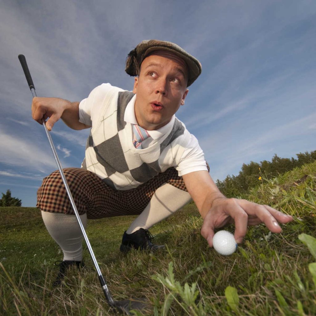 golfer in golf apparel
