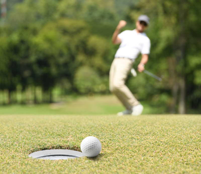 golfer on the green