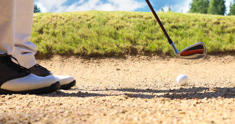 golf wedges sand trap bunker shot image

