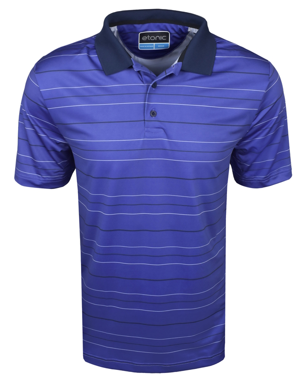 Etonic Golf Refined Print Stripe Polo Shirt