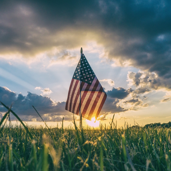 USA flag in a field - Image by Pexels from Pixabay