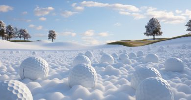 winter golf balls in the cold weather