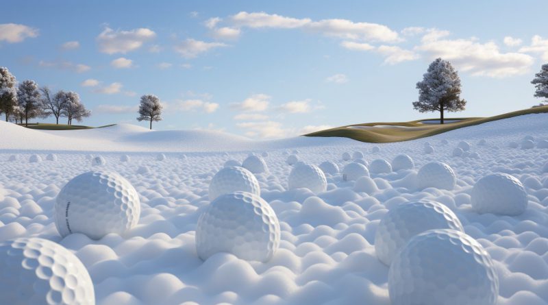 winter golf balls in the cold weather