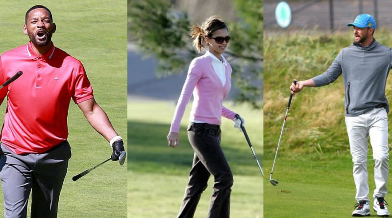 celebrities that love to golf - will smith, jessica alba, justin timberlake