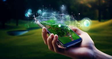 Golfing with technology - feature blog image - golfer using a smart phone golf app