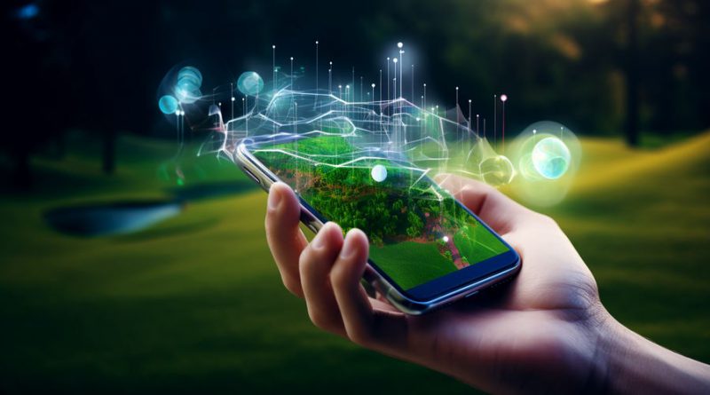 Golfing with technology - feature blog image - golfer using a smart phone golf app