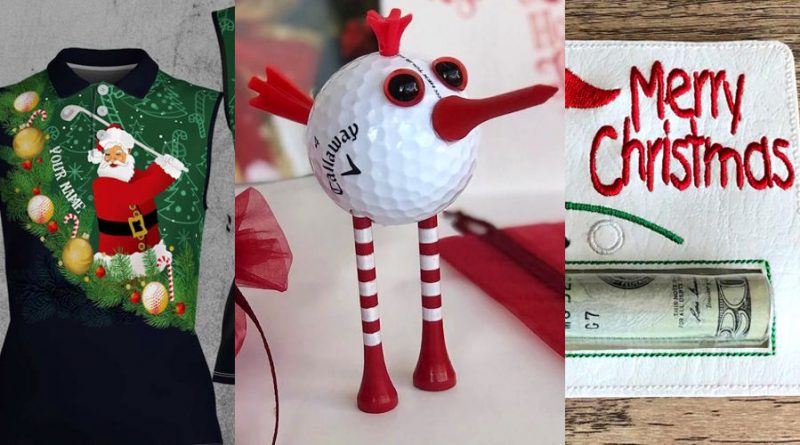 holiday-themed golf items from Etsy