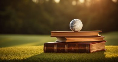 Golf Book On a golf course - golf book blog post feature image