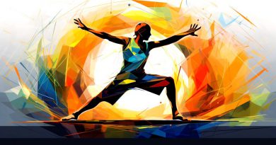 yoga for golf feature blog image - abstract image of man doing yoga
