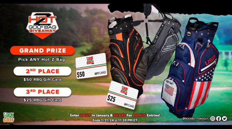 enter to win a Hot-Z golf bag and MORE