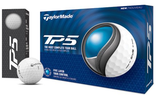 TaylorMade TP5 Golf Balls box and ball image