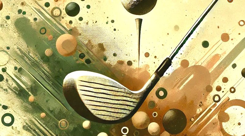 Maximum distance on the golf course - feature image - vintage abstract of golf driver