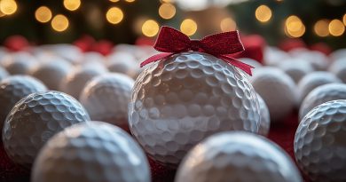 Golf Ball Gifts 2024 feature blog image - golf ball with a bow on it