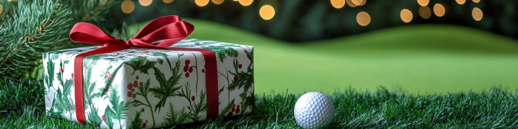 How to Build the Perfect Holiday Golf Bundle on a Budget - golf ball near a golf christmas gift image