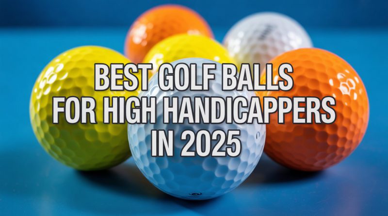 golf balls on a blue background