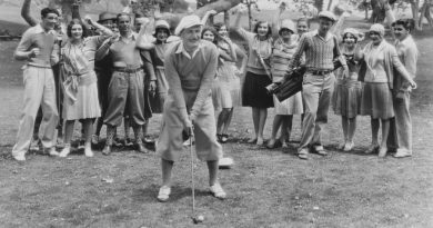 baba booey feature image of old golfer and crowd