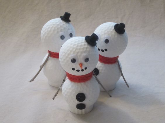 Golf Ball Snowmen