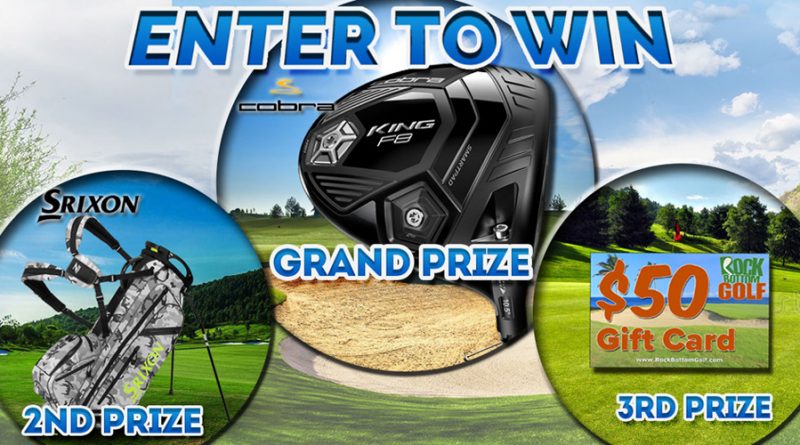 Cobra F8 Driver, Srixon Z-Four Camo Stand Bag giveaway contest banner