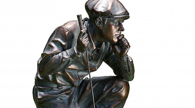 kneeling golf figure feature image