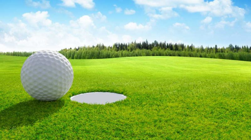 golf ball on the green