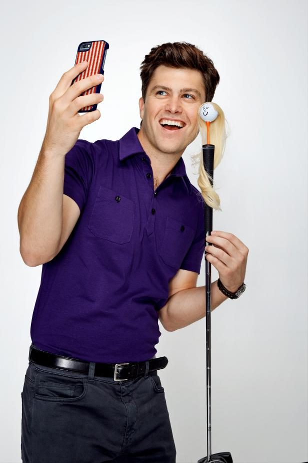 Colin Jost loving his golf gear