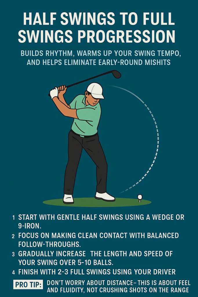 Half Swings to Full Swings Progression - infographic