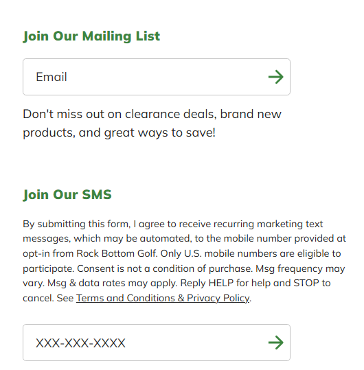 Join mailing list and SMS text - banner image