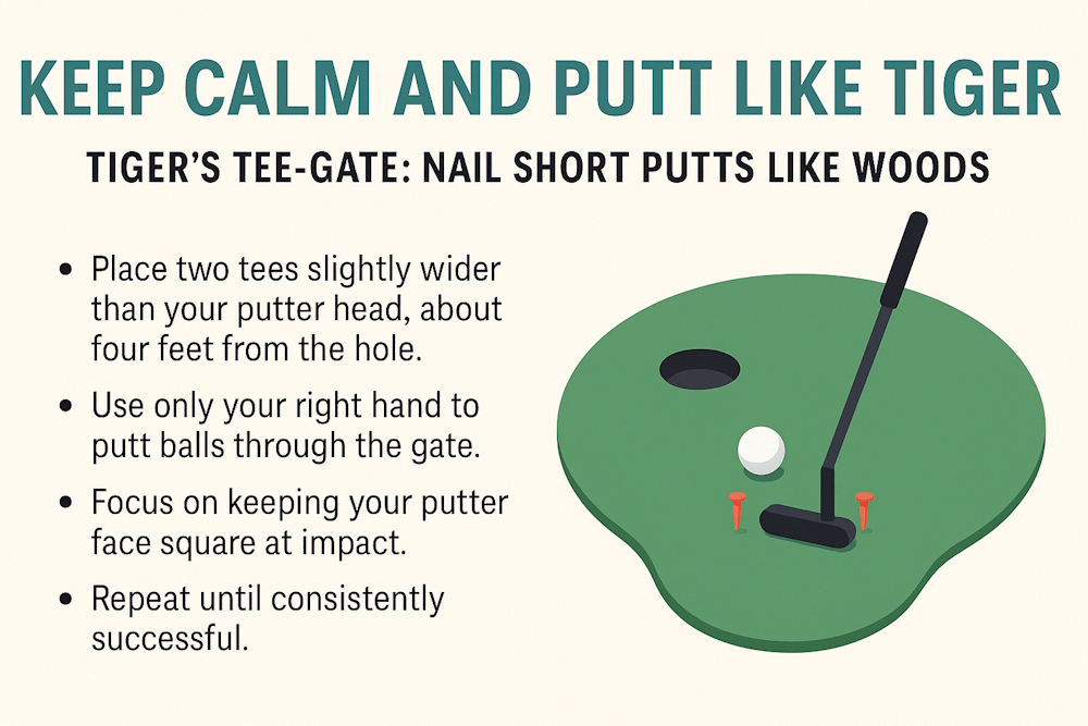 Tiger's Tee-Gate: Nail Short Putts Like Woods infographic