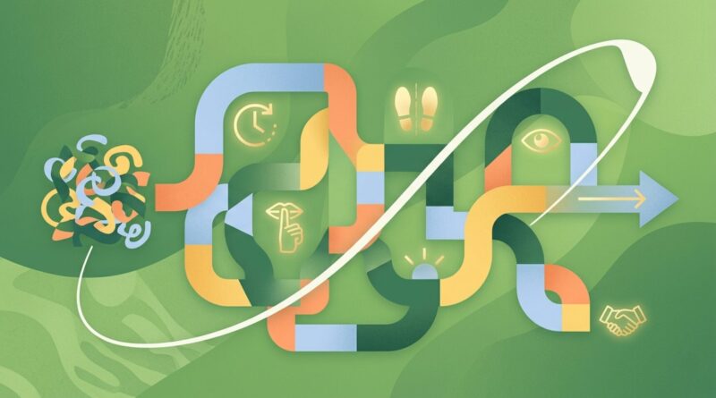 abstract golfing image - greens and oranges and yellows - for The Stuff Nobody Tells You Before Your First Round of Golf