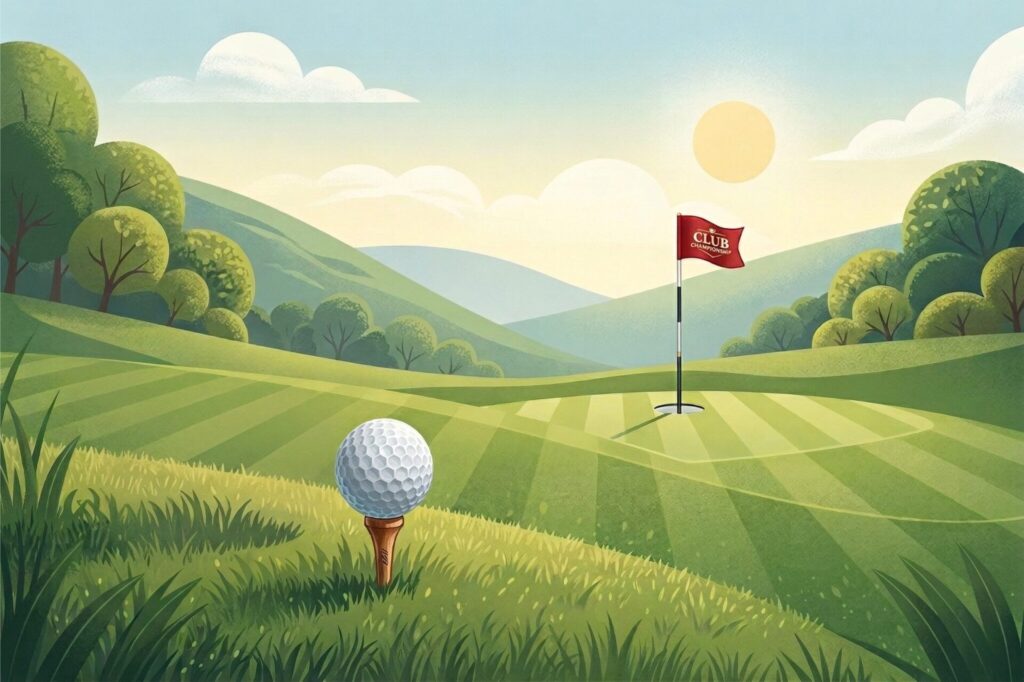 golf ball on a tee - feature image for how to start golfing