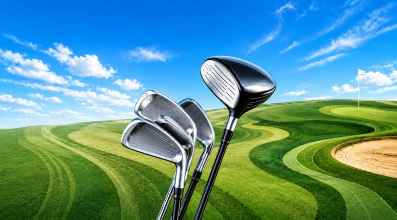 Used golf clubs abstract image - for blog post article feature image